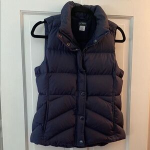 J. Crew Navy Puffer Vest